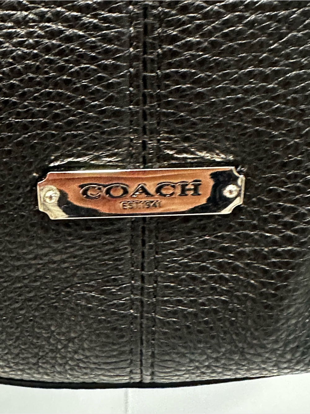 Coach Avery Vintage Black Pebbled Leather Hobo Shoulder Bag Purse Handbag - Picture 3 of 13